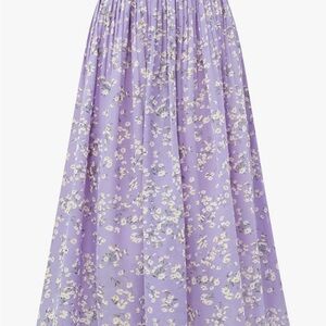 NEW! Floral Purple Maxi Skirt